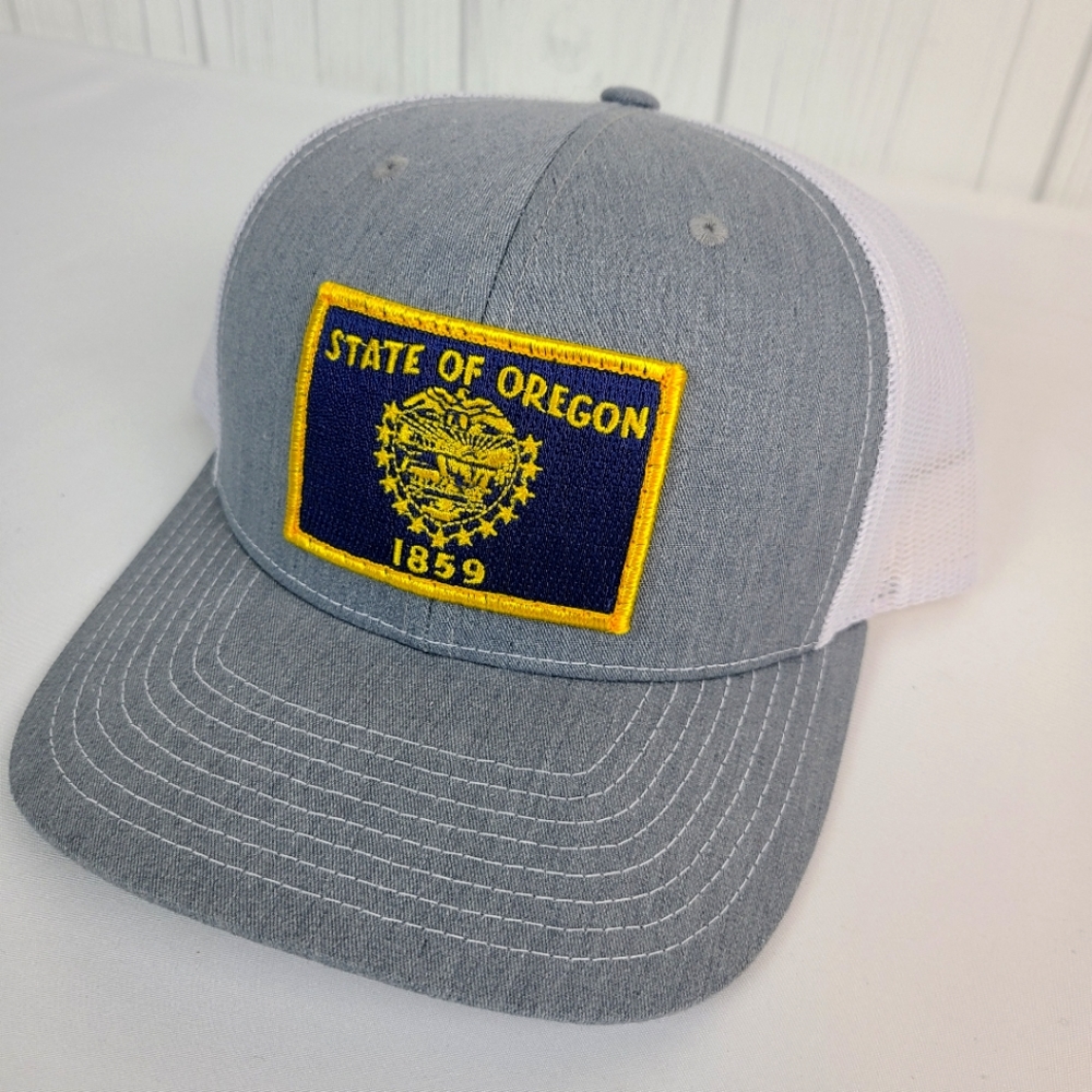 Homeland Tees State of Oregon Adjustable Snapback Mesh Trucker Hat